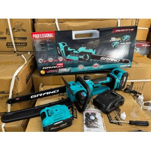 Акумуляторна ланцюгова пилка Grand АПЦ-20V/12"-4 HS (HIGH SPEED) (безщіткова, автоматичне змащення ланцюга, 2 аккумулятори по 4 А/г, 2 ланцюги, шина 30 см). Photo 2